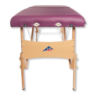 Lettino per massaggi portatile in legno, modello deluxe - bordeaux, 1013729, Attrezzature per il massaggio