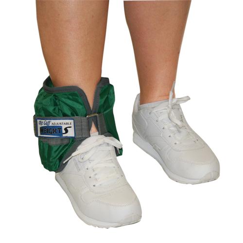 The Adjustable Cuff ankle weight - 5 lb (10 x 0.5 lb inserts), green | Alternativa ai manubri, 1021293, Terapia con i pesi