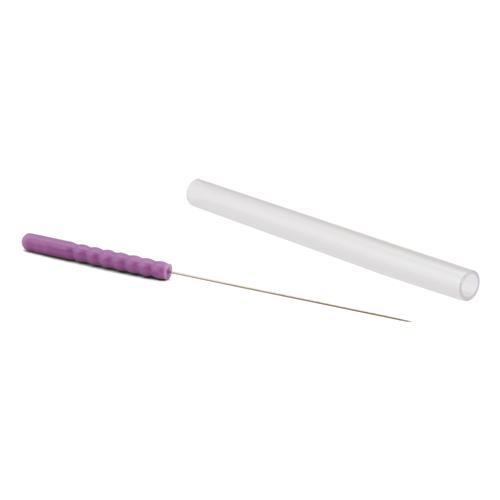 Aghi per agopuntura con manico in plastica, siliconati - MOXOM Silk Plus - 100 aghi ciascuno  0,25 x 30 mm (con tubo guida) , 1022084, Aghi per agopuntura MOXOM
