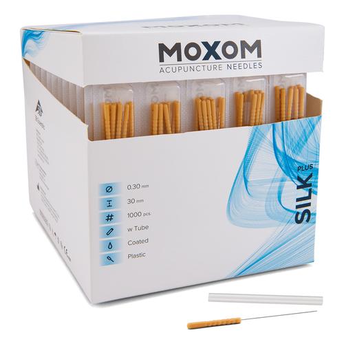 MOXOM Silk Plus  - 0.30 x 30 mm - pacco sfuso & siliconato - 1000 aghi, 1022093, Aghi per agopuntura MOXOM