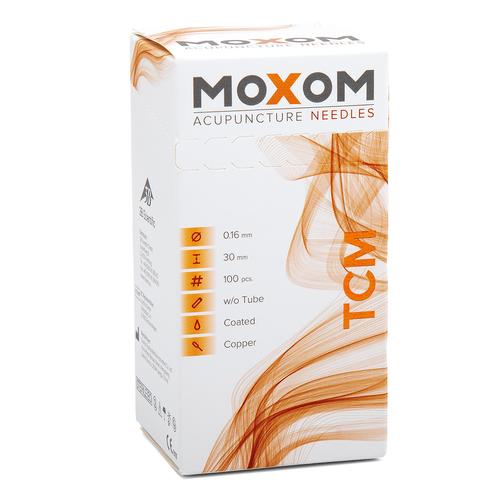 Aghi per agopuntura MOXOM TCM 100 pz. (rivestiti in silicone) 0,16 x 30, 1022096, Aghi per agopuntura MOXOM