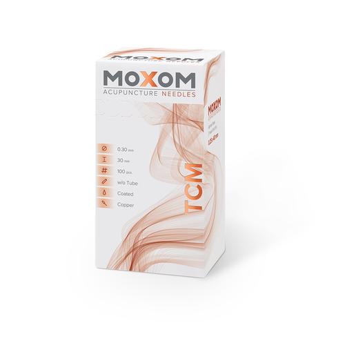 Aghi per agopuntura MOXOM TCM 100 pz. (rivestiti in silicone) 0,30 x 30, 1022097, Silicone-Coated Acupuncture Needles