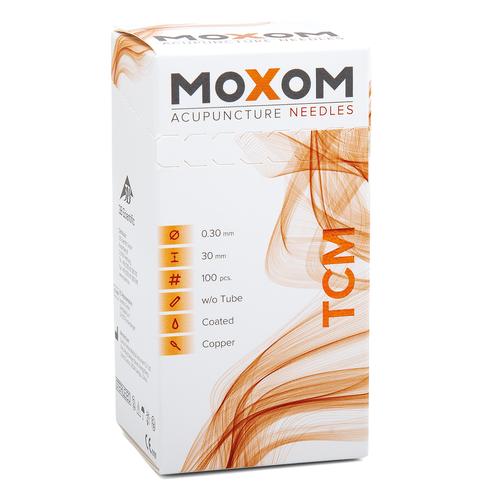 Aghi per agopuntura MOXOM TCM 100 pz. (rivestiti in silicone) 0,30 x 30, 1022097, Silicone-Coated Acupuncture Needles