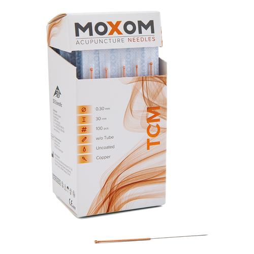 Aghi per agopuntura MOXOM TCM 100 pz. ( non rivestiti) 0,30 x 30 mm, 1022102, Aghi per agopuntura MOXOM