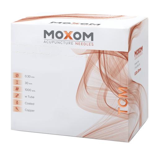 Aghi per agopuntura MOXOM TCM 1000 pz. (rivestiti in silicone) 0,30 x 30, 1022105, Aghi per agopuntura MOXOM