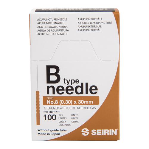 SEIRIN  ® tipo B - 0,30 x 30mm, marrone, scatole da 100 aghi., 1017652 [S-B3030], Aghi per agopuntura SEIRIN