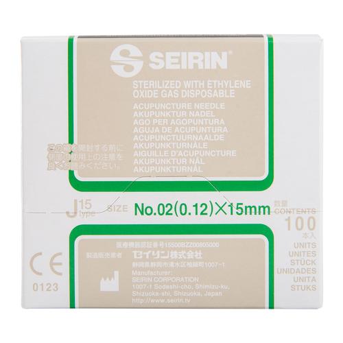 SEIRIN ® tipo J – incredibilmente delicati Diametro 0,12 mm Lunghezza 15 mm Colore verde scuro, 1002411 [S-J1215], Aghi per agopuntura SEIRIN