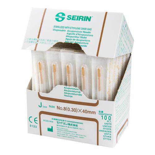 SEIRIN ® tipo J – 0,30 X 40 mm, marrone, scatole da 100 aghi, 1002427 [S-J3040], Aghi per agopuntura SEIRIN