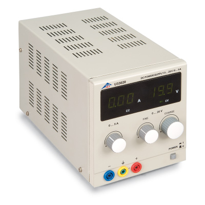 Alimentatore CC 0 – 20 V, 0 – 5 A (230 V, 50/60 Hz), 1003312 [U33020-230], PON Fisica - Laboratorio di Oscillazioni e Onde