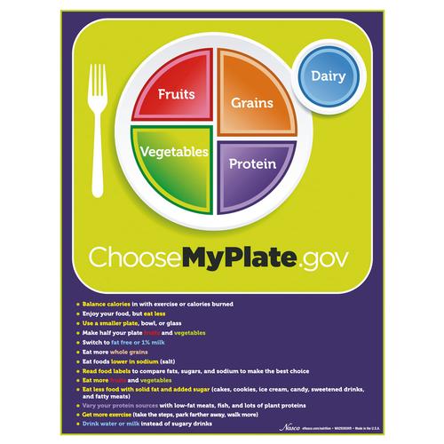 Tovaglietta MyPlate con suggerimenti sui gruppi alimentari, 1018321 [W44791TP], Obesity e Eating Disorders Education