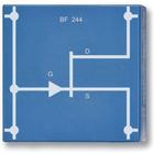 Transistor FET BF 244, P4W50, 1012978 [U333086], Sistema di elementi a spina