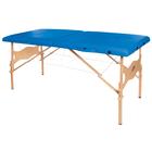Lettino per massaggi in legno, modello base - azzurro, 1013724 [W60601B], Attrezzature per il massaggio